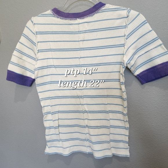 Free People We the Free striped blue top - Picture 4 of 4